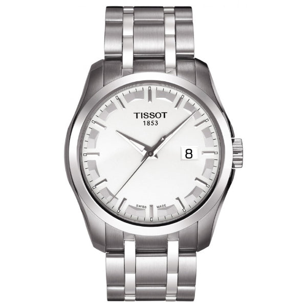 Tissot Couturier Silver Stainless Steel Silver Dial Quartz Watch for Ladies- T 035.410.11.031.00