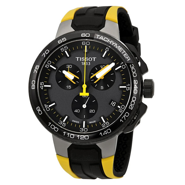 Tissot T Bike Two tone Silicone Strap Black Dial Quartz Watch for