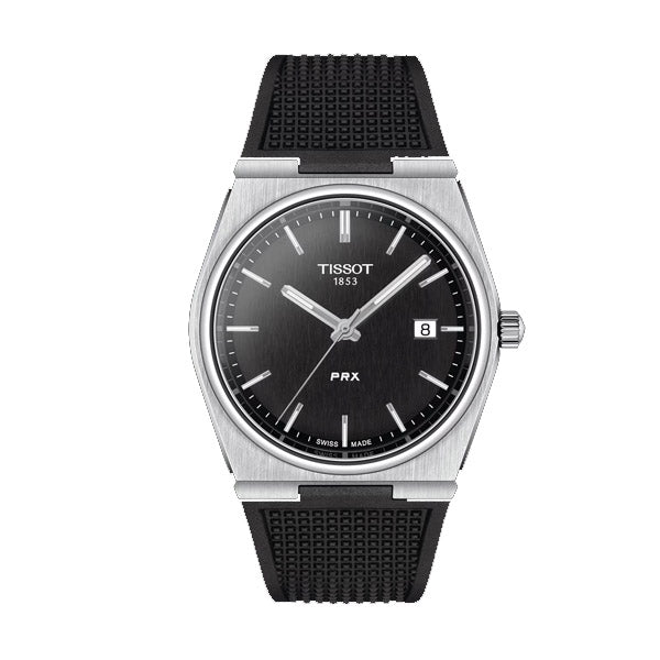 Tissot PRX Black Silicone Strap Black Dial Quartz Watch for Gents - T137.410.17.051.00