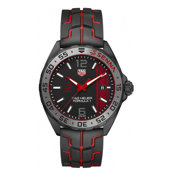 Tag Heuer Formula 1 Black Rubber Black Dial Quartz Watch for Gents - WAZ1014FT8027