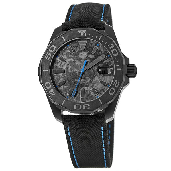 Tag Heuer Aquaracer Calibre 5 Black Nylon Carbon Dial Automatic Watch for Gents - WBD218C.FC6447