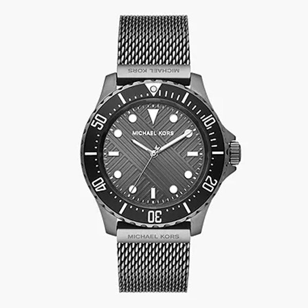 Michael Kors Everest Gunmetal Mesh Bracelet Gunmetal Dial Quartz Watch for Gents - MK9093