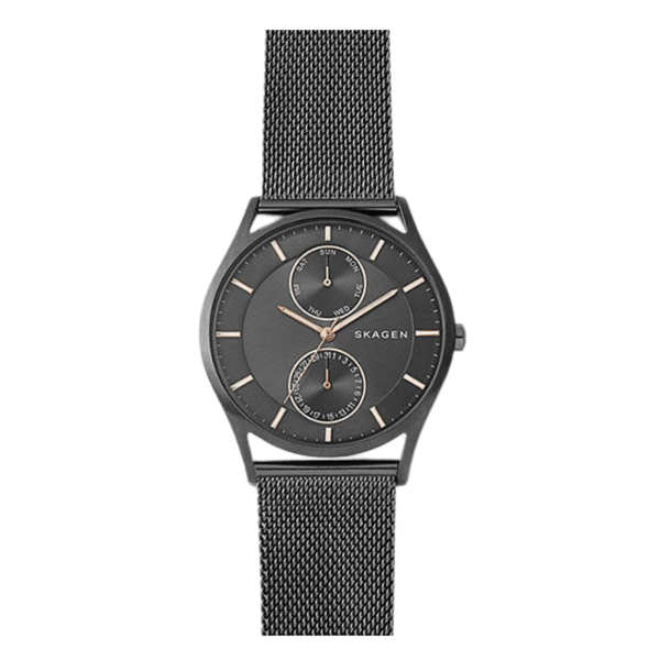 Skagen Holst Grey Mesh Bracelet Grey Dial Quartz Watch for Gents - SKW6180