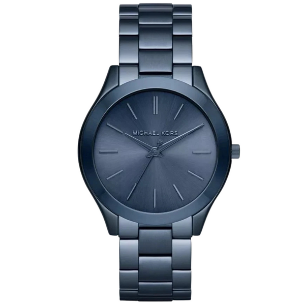 Michael Kors Slim Runway Blue Stainless Steel Blue Dial Quartz Watch for Ladies - MK3419