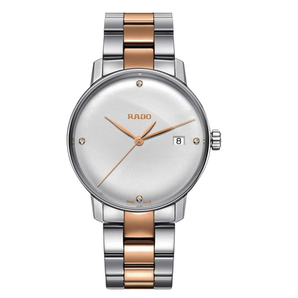Rado Coupole Classic Two-tone Stainless Steel White Dial Quartz Watch for Gents - R22864722