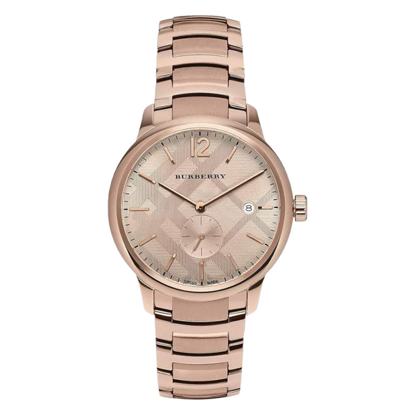 Burberry The Classic Rose gold Stainless Steel Rose Gold Dial Quartz Watch for Gents - BU10013