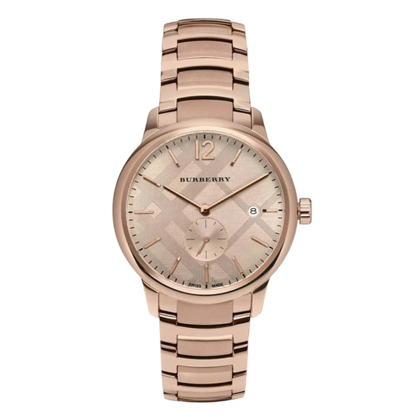 Burberry The Classic Rose gold Stainless Steel Rose Gold Dial Quartz Watch for Gents - BU10013