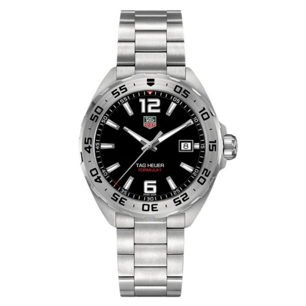 Tag Heuer Formula 1 Silver Stainless Steel Black Dial Gent's Watch- WAZ1112.BA0875