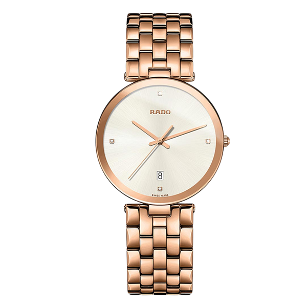 Rado Florence Gold Stainless Steel White Dial Quartz Watch for Gents - R48869734