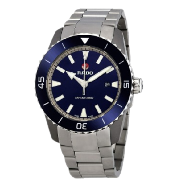 Rado Captain Cook Silver Stainless Steel Blue Dial Automatic Watch for Gents - R32501203