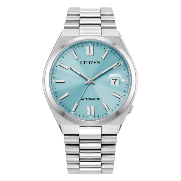 Citizen Silver Stainless Steel Ice Blue Dial Automatic Watch for Gents - NJ0151-53M