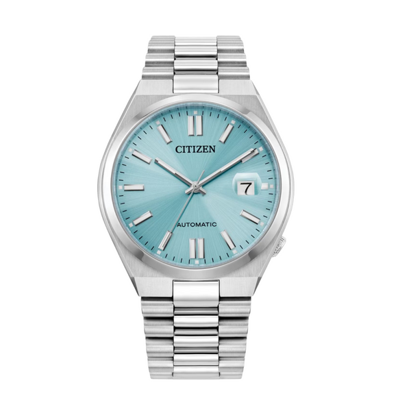 Citizen Silver Stainless Steel Ice Blue Dial Automatic Watch for Gents - NJ0151-53M