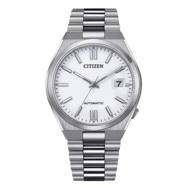 Citizen Silver Stainless Steel White Dial Automatic Watch for Gents - NJ0150-81A
