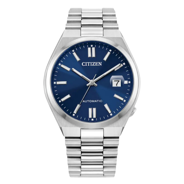 Citizen Silver Stainless Steel Blue Dial Automatic Watch for Gents - NJ0150-56L