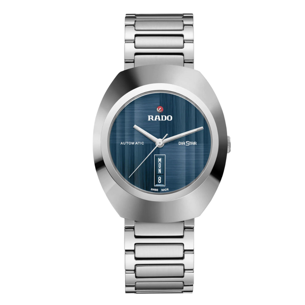 Rado DiaStar Silver Tone Stainless Steel Blue Dial Automatic Watch for Gents - R12160213