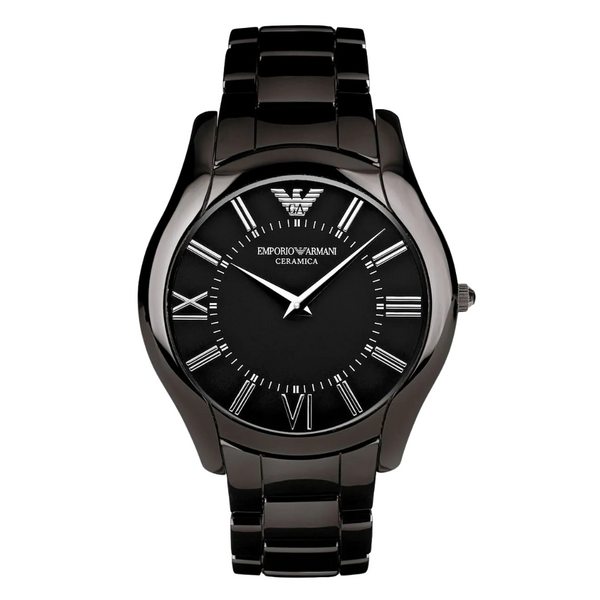 EMPORIO ARMANI Ceramic Black Stainless Steel Black Dial Quartz Watch for Gents - AR1440
