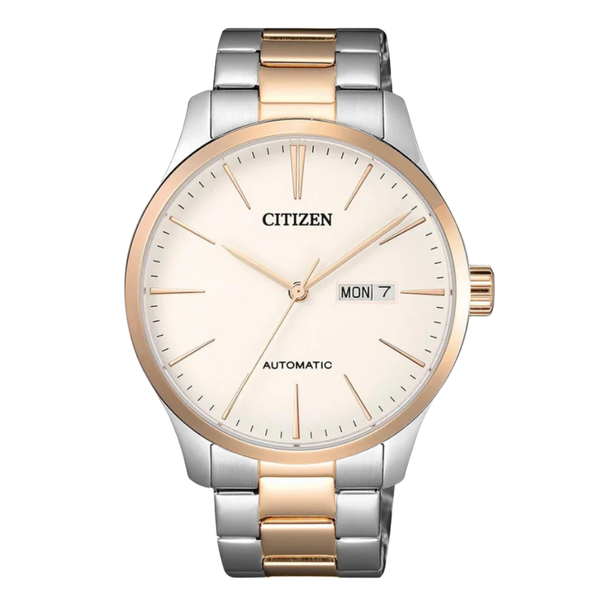 Citizen Two-tone Stainless Steel Cream Dial Automatic Watch for Gents - NH8356-87A