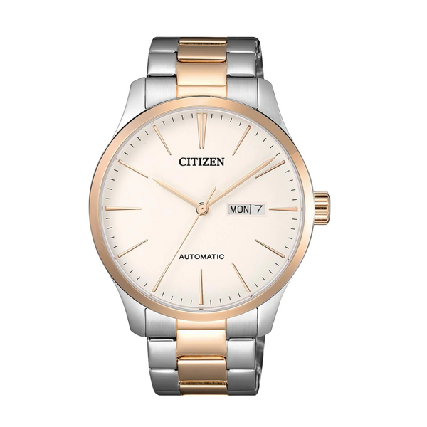 Citizen Two-tone Stainless Steel Cream Dial Automatic Watch for Gents - NH8356-87A