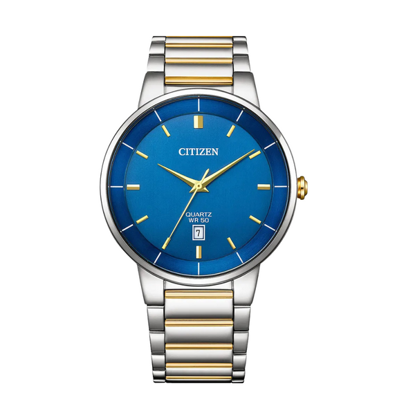 Citizen Two-tone Stainless Steel Blue Dial Quartz Watch for Gents - BI5124-50L