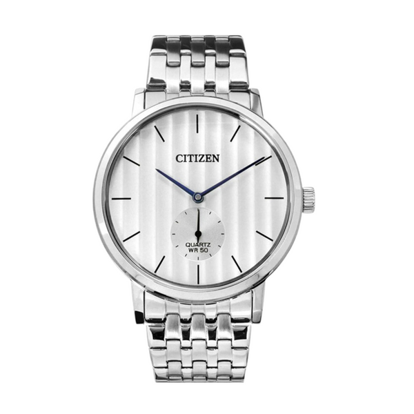 Citizen Silver Stainless Steel Bracelet White Analog Quartz Watch for Men – BE9170-56A