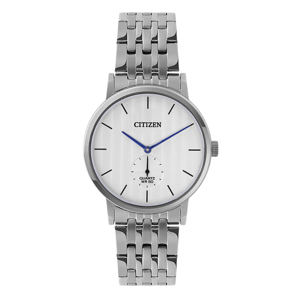 Citizen Silver Stainless Steel Bracelet White Analog Quartz Watch for Men – BE9170-56A