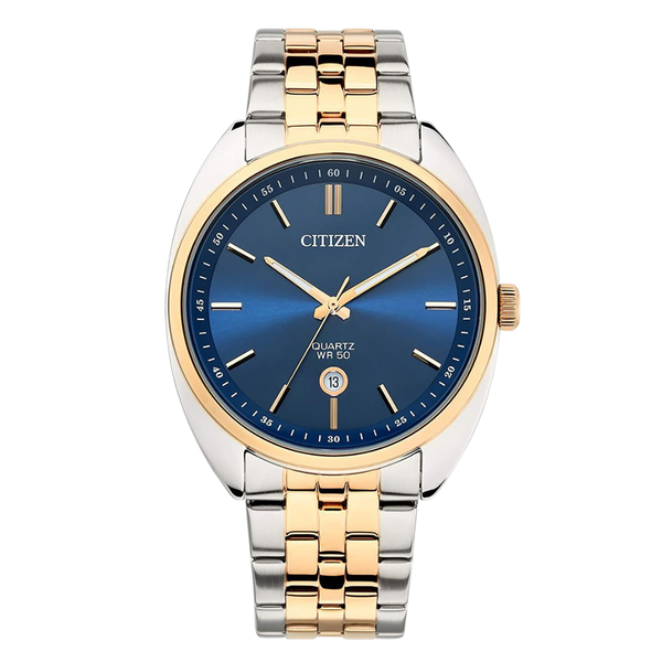 Citizen Two-tone Stainless Steel Blue Dial Quartz Watch for Gents - Bi5096-53L