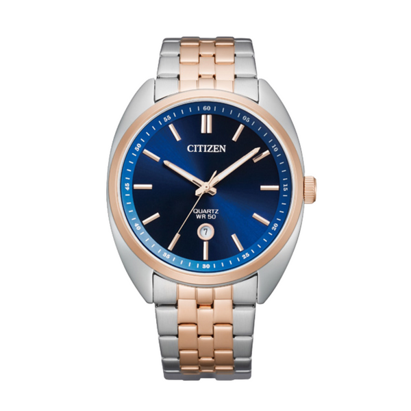 Citizen Two-tone Stainless Steel Blue Dial Quartz Watch for Gents - Bi5096-53L