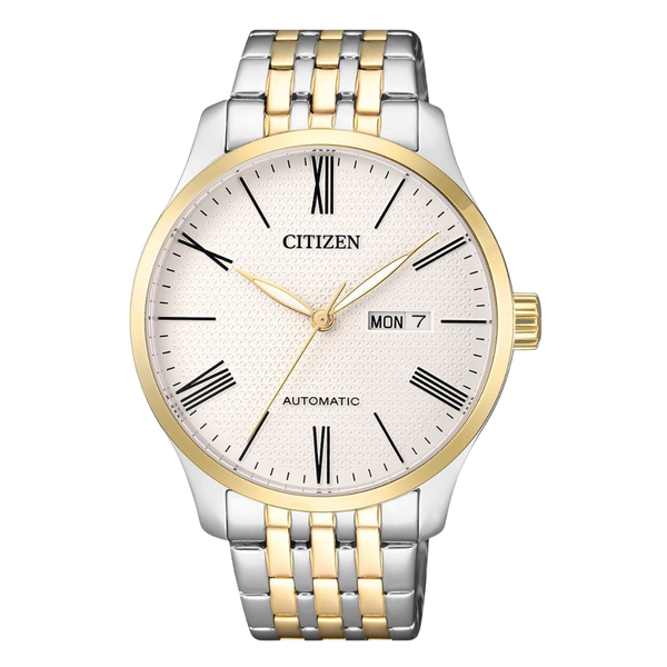 Citizen Two-tone Stainless Steel White Dial Automatic Watch for Gents - NH8354-58A