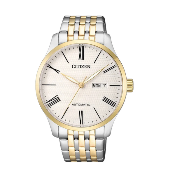 Citizen Two-tone Stainless Steel White Dial Automatic Watch for Gents - NH8354-58A