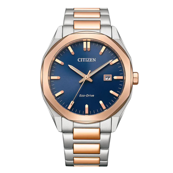 Citizen Eco-Drive Two-tone Stainless Steel Blue Dial Quartz Watch for Gents - BM7606-84L
