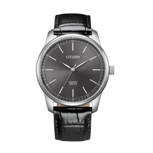 Citizen Black Leather Black Dial Quartz Watch for Gents - BH5001-05H