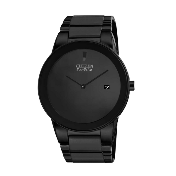 Citizen Black Ion-Plated Stainless Steel Bracelet Black Analog Solar Watch for Men – AU1065-58E