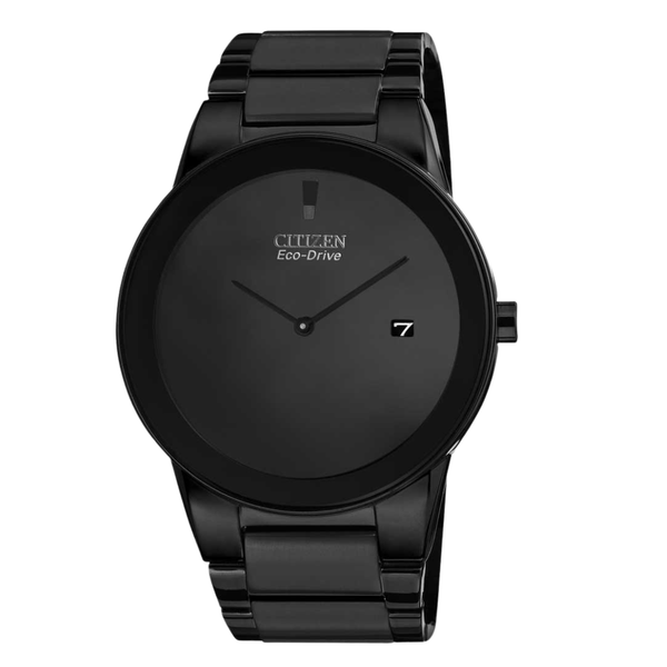 Citizen Black Ion-Plated Stainless Steel Bracelet Black Analog Solar Watch for Men – AU1065-58E