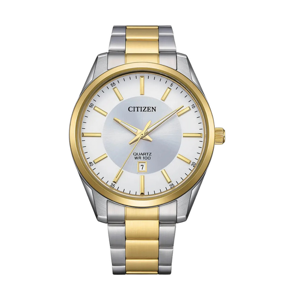 Citizen Two-tone Stainless Steel White Dial Quartz Watch for Gents - Bi1036-57A