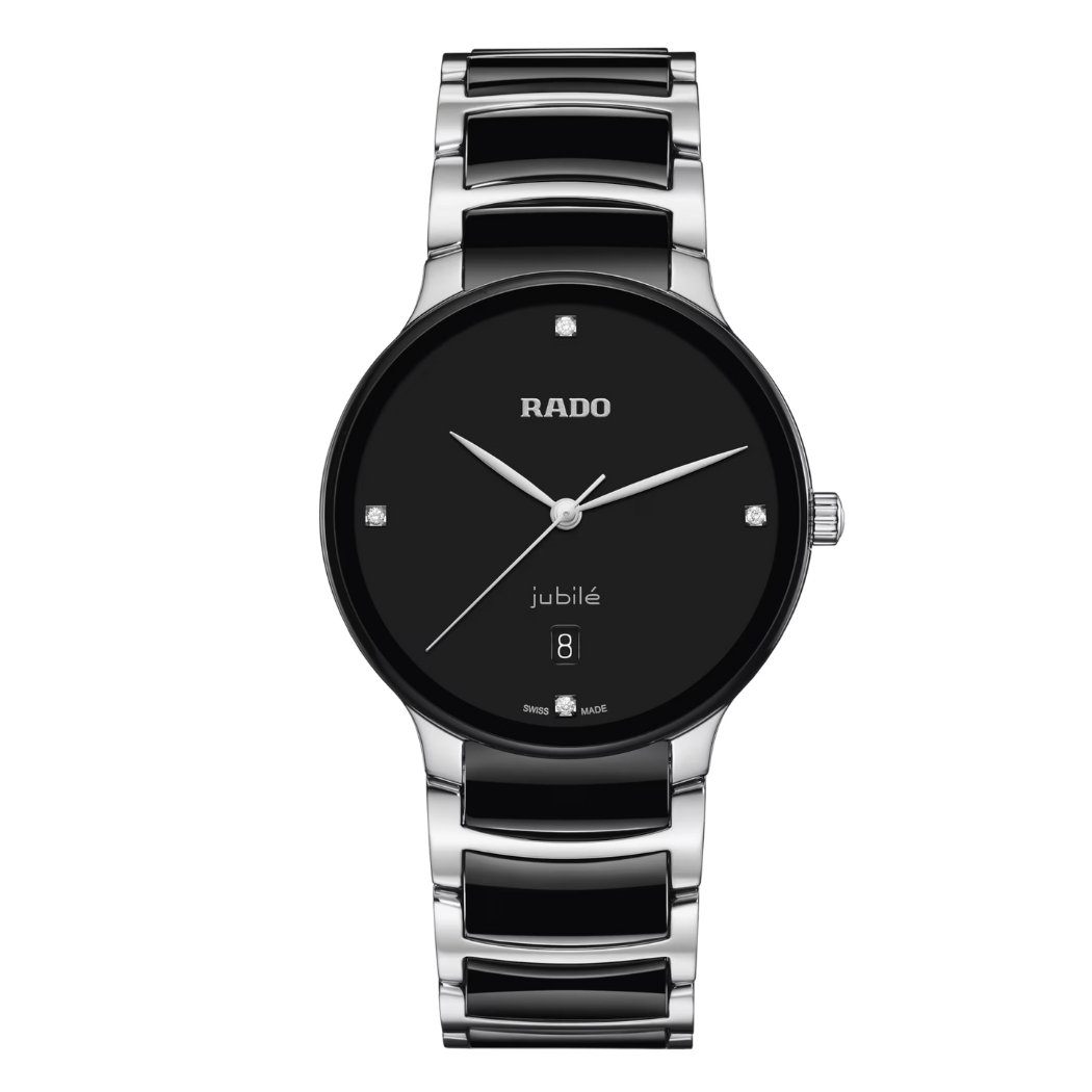 Rado Centrix Two-tone Stainless Steel Black Dial Automatic Watch for U ...