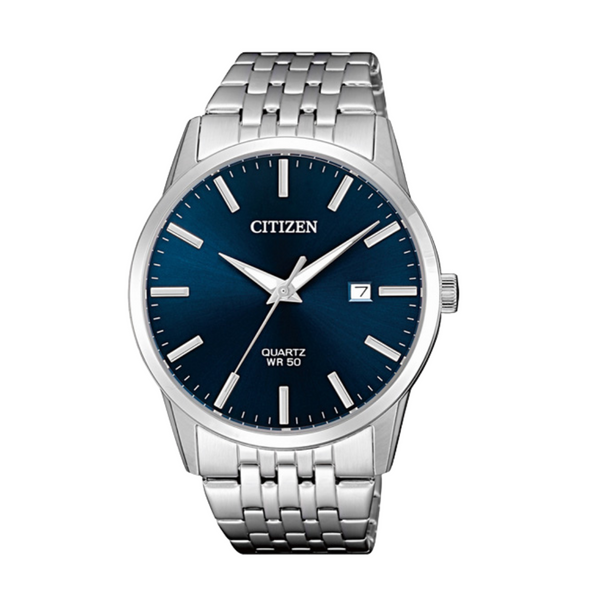 Citizen Silver Stainless Steel Blue Dial Quartz Watch for Gents - BI5000-87L