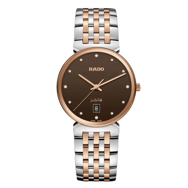 Rado Florence Two-tone Stainless Steel Brown Dial Quartz Watch for Gents - R48912763