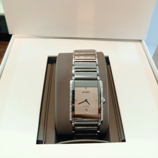 Rado Integral Jubile Rose Gold Dial Stainless Steel Quartz Watch for Ladies - 160.0429.3