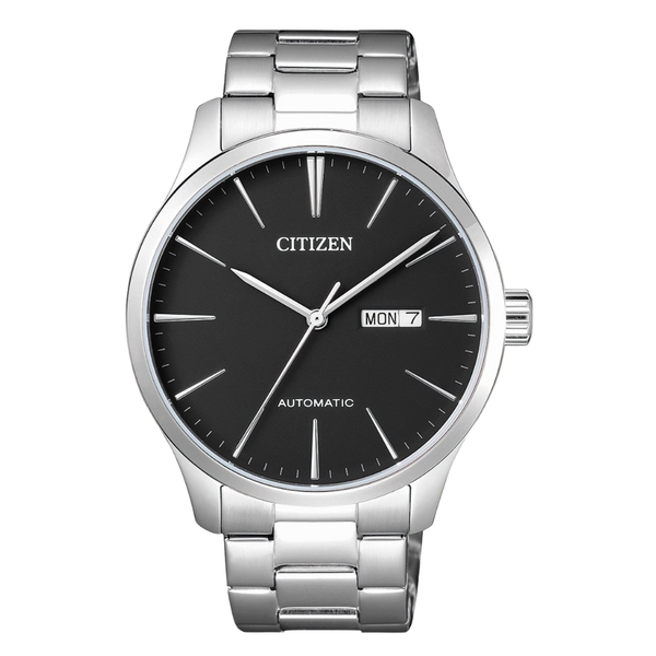 Citizen Silver Stainless Steel Black Dial Automatic Watch for Gents – NH8350‑83E