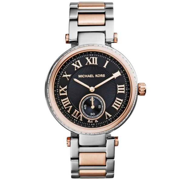 Michael Kors Skylar Two-Tone Stainless Steel Black Dial Quartz Watch for Ladies - MK5957