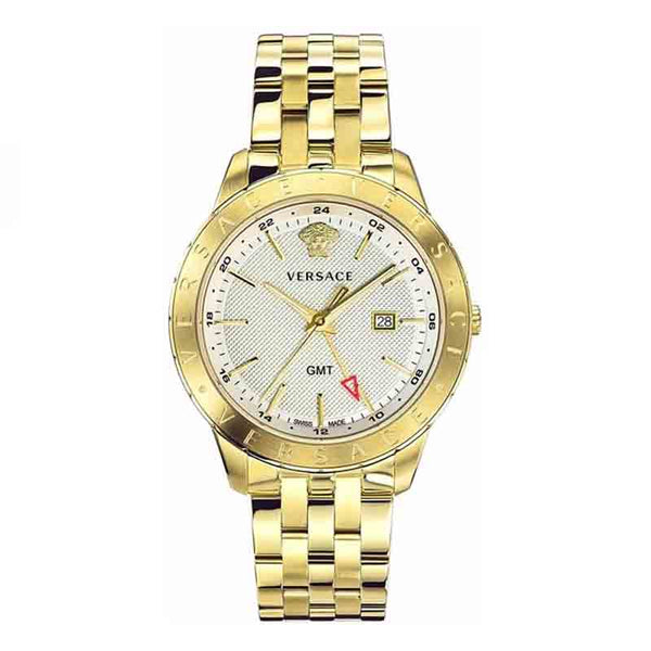 Versace Univers Gold Stainless Steel White Dial Quartz Watch for Gents - VEBK00518