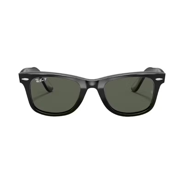 Ray‑Ban RB2140F 901/58 Original Wayfarer Classic – Polished Black with G‑15 Green Polarized Lenses – 54‑18