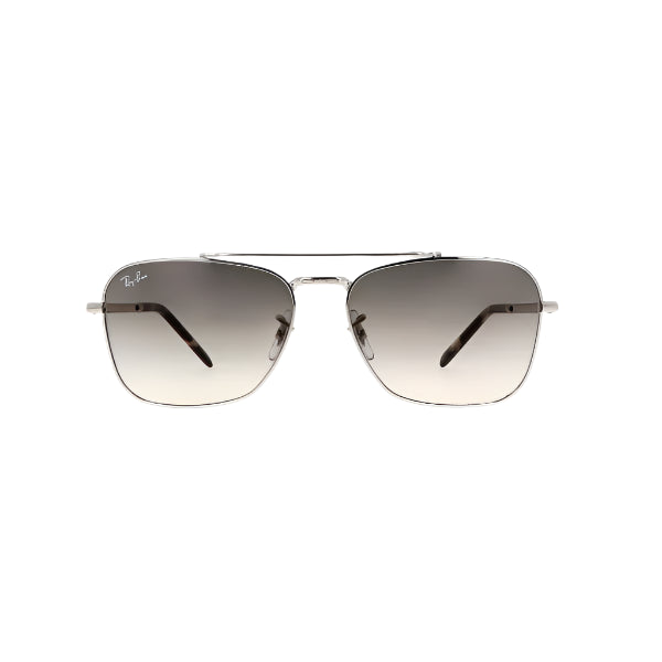 Ray‑Ban New Caravan Silver Metal Grey Gradient Sunglasses – RB 3636 003/32 (58‑15)