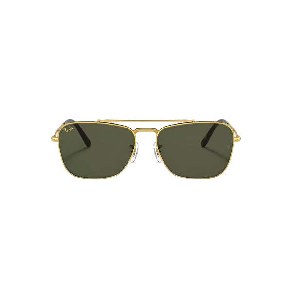Ray‑Ban New Caravan Gold Green Sunglasses – RB 3636 919631 (58‑15)