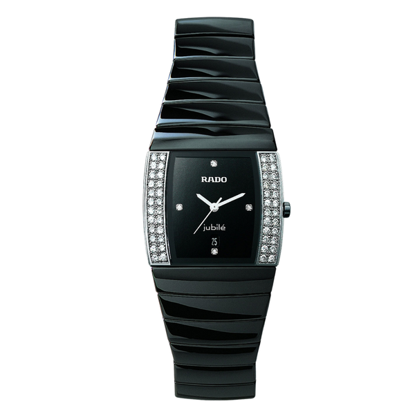 Rado Sintra Jubile Black Ceramic Diamond Dial Ladies Quartz Watch – R13617712