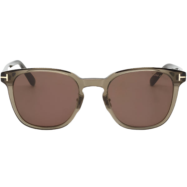 Tom Ford TF 1051‑K Oversized Square Transparent Grey Sunglasses – 53‑22