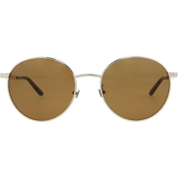 Gucci GG0944SA 003 Round (Panthos) Sunglasses – Silver Frame / Brown Lens – 55 mm