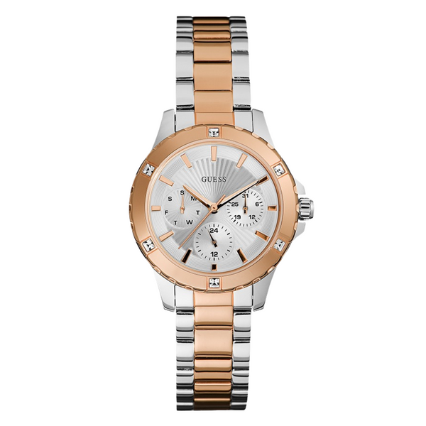 Guess Mist Two-tone Stainless Steel Silver Dial Quartz Watch for Ladies - W0443L4