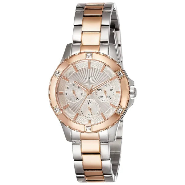 Guess Mist Two-tone Stainless Steel Silver Dial Quartz Watch for Ladies - W0443L4