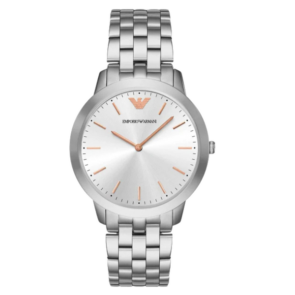 EMPORIO ARMANI Retro Silver Stainless Steel Silver Dial Quartz Watch for Ladies - AR2484